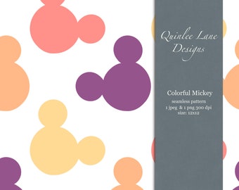Colorful Mickey Pattern - Etsy