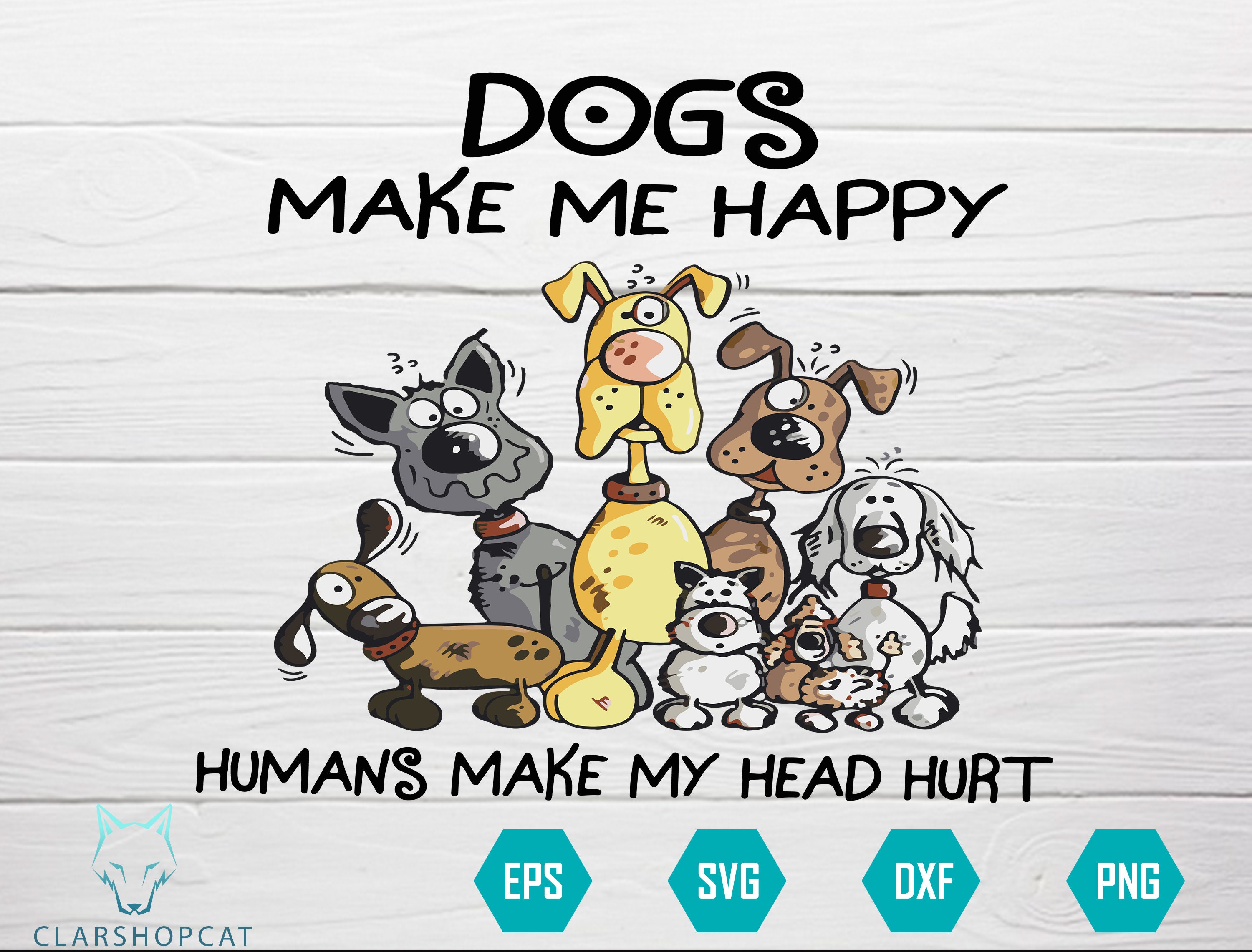 Dogs Make Me Happy svg Humans Make My Head Hurt Svg Dog | Etsy