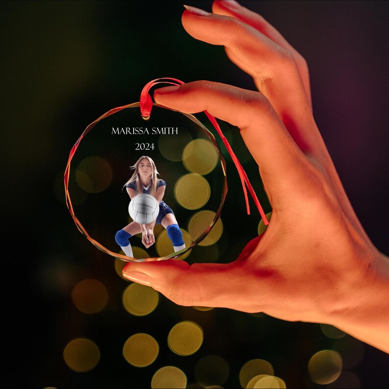 Custom Photo Volleyball Ornament, Volleyball Girlboy Senior Gifts