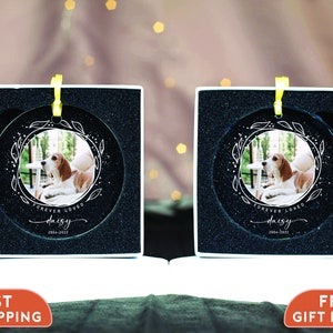 Custom Pet Memorial Ornament: Clear Glass , In Loving Memory image 3