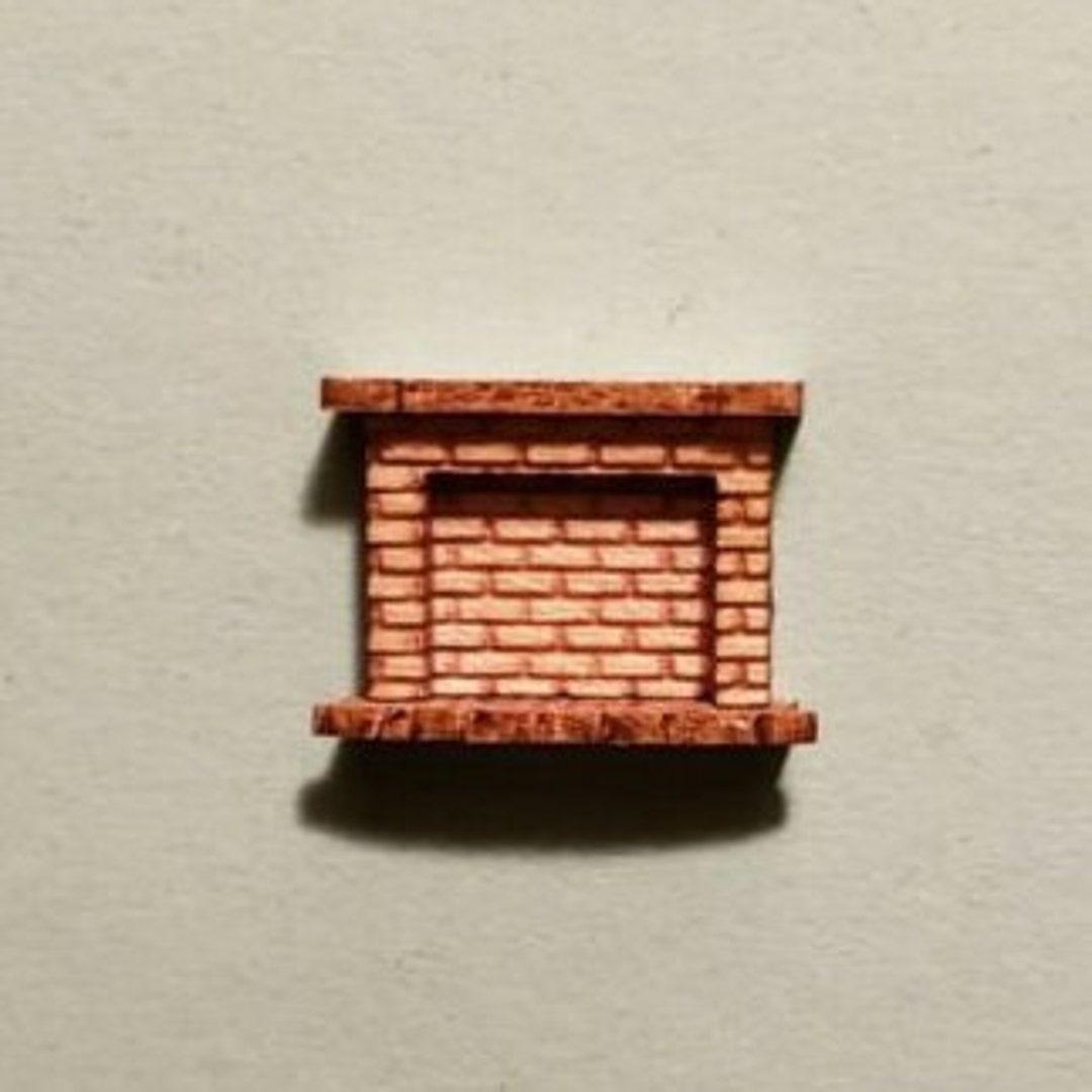 Dollhouse Miniature 1:144 Scale Brick Fireplace KIT - Etsy