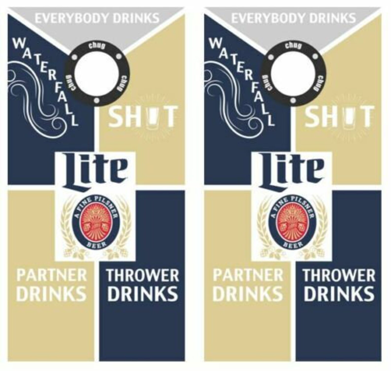 Miller Lite Drinking Cornhole Wrap Decal with Free Laminate Etsy