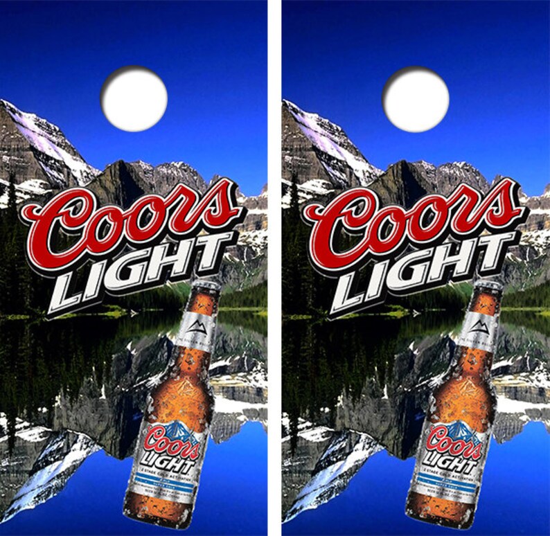 Coors Light Mountains Tattoo, Looks official now. | Coors light beer can, Coors light ..., Acrylic painting for a coors light sales rep.