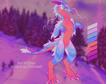 Highlands Blizzard Dragon Furry/Fursona Adopt