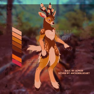 Camping S’mores Deer Furry/Fursona Adopt