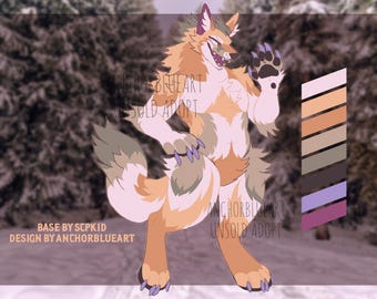 Wintery Edgy Arctic Wolf Furry/Fursona Adopt