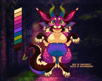 Whimsical Fairycore Dragon Furry/Fursona Adoptable