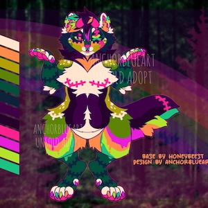 Zombi arcoíris Scemo Sparkledog Furry/Fursona Adopt