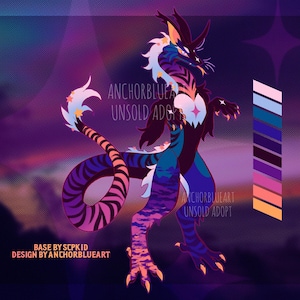 Cosmic Rainbow Dragon Furry/Fursona Adoptable