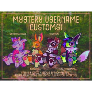 Mystery Username Custom Design Furry/Fursona Adoptable