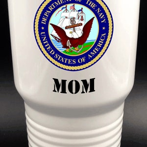 US Navy Mom Full Color 30oz. Stainless Steel Insulated Polar Camel Travel Cup