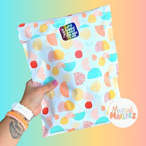25ct-100ct 10x13 Poly Mailer Boho Bliss SUNRISE, 3.15mil Thick. Boutique Poly Mailers. Rainbow Mailers, Boho Mailers, Abstract Mailers!