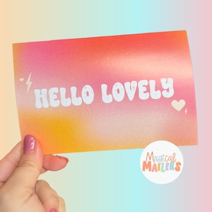 50-100 HELLO LOVELY Valentines Day thank you cards, summer post cards, packaging inserts, packaging cards, shipping supplies, notecards