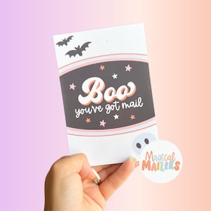 50-100 Boo YOUVE GOT MAIL thank you cards, Halloween post cards, Holiday packaging inserts, packaging cards, shipping supplies, notecards