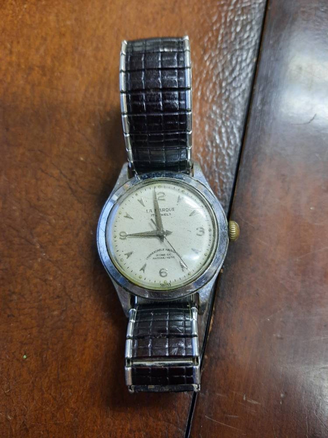 La Marque 17 Jewels Incabloc Stainless Steel Wristwatch with Etsy