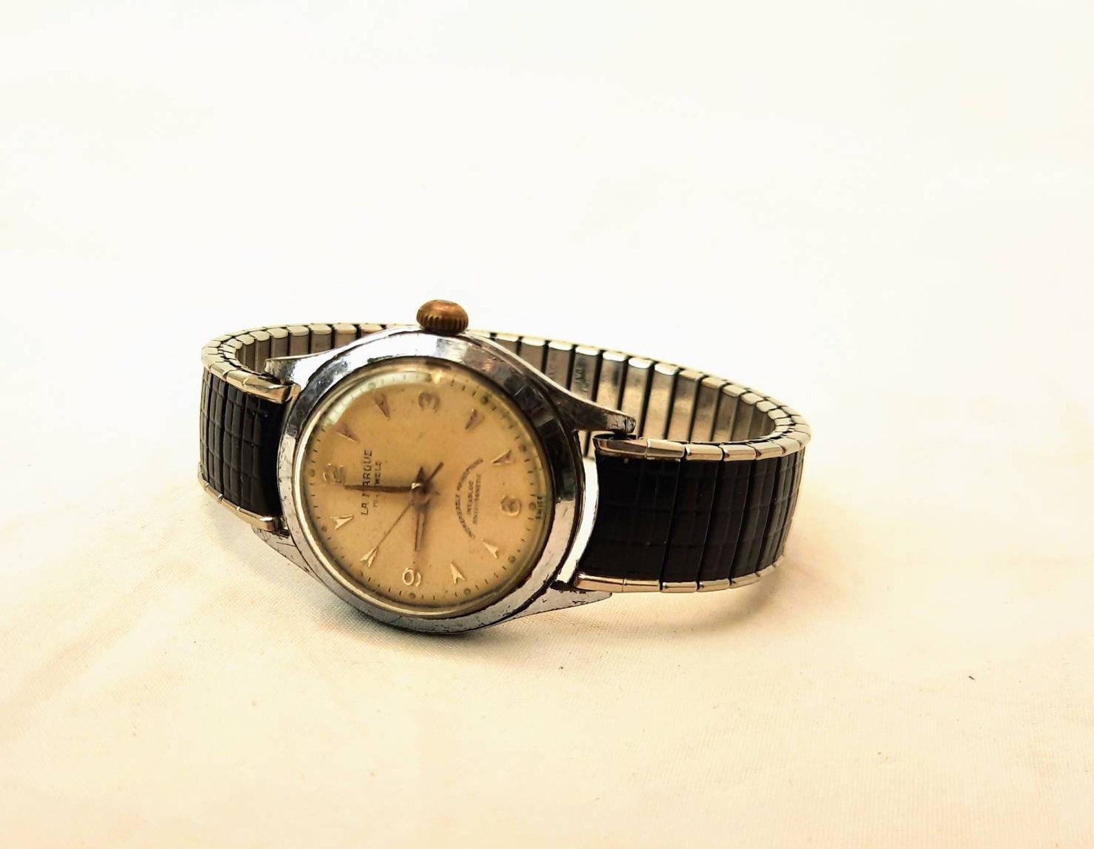 La Marque 17 Jewels Incabloc Stainless Steel Wristwatch with Etsy