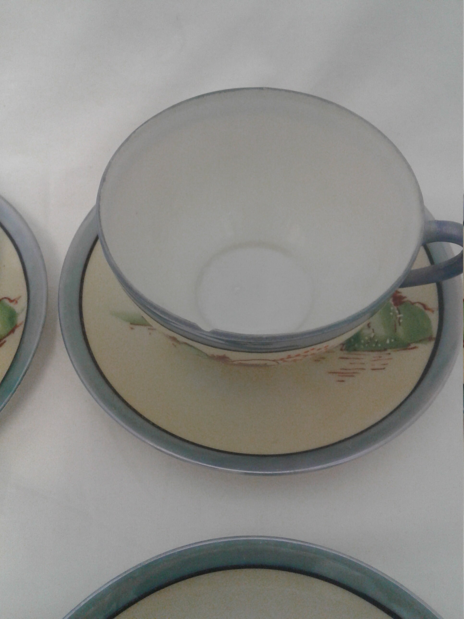 Chikaramachi Hand Painted Tea Cups and Saucers Set of 4 cups Etsy