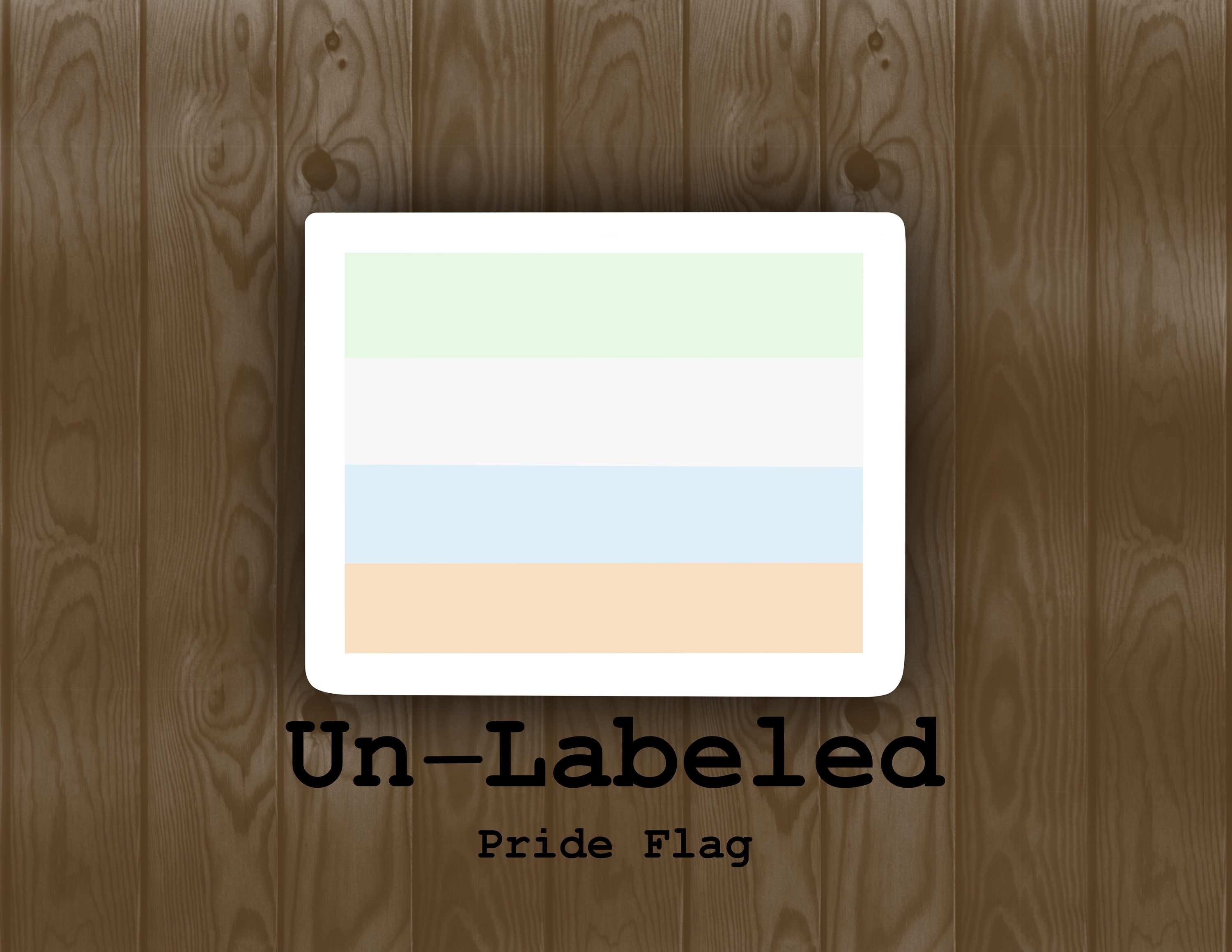 Unlabeled Pride Flag Sticker 1 Piece LGBTQ Pride Sticker Etsy