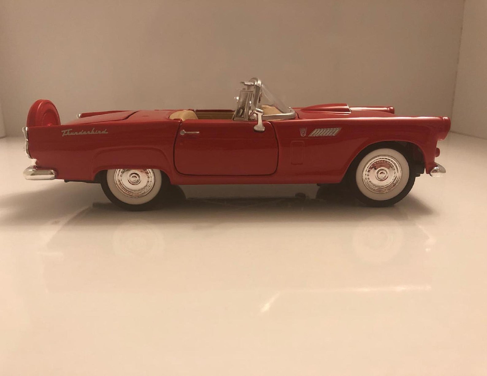 1956 Ford Thunderbird Red Metal Toy Car 1/24 Scale / Home and Etsy