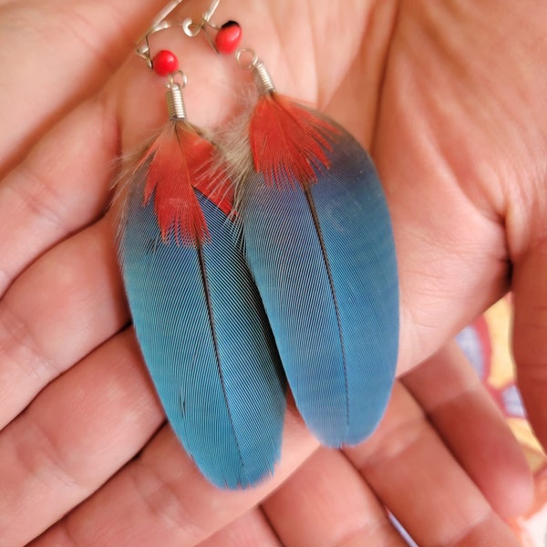 Blue wings, Handmade Natural Feather , Natural Harvest Feathers