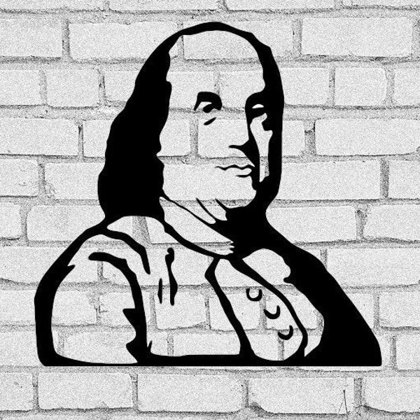 Benjamin Franklin SVG | Benjamin Franklin clip art | Benjamin Franklin |   Benjamin Franklin Download | ben franklin stencil | cricut