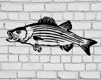 Striped Bass SVG | Striped Bass clip art | Fish | Striped Bass Download | Bass | Striper | Fishing | Cricut
