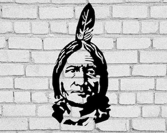 Sitting Bull SVG: Lakota Clip Art, T-Shirt Design (Digital Download)