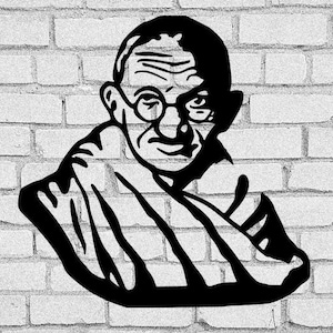 Gandhi SVG: India Clip Art, T-Shirt Design (Digital Download)