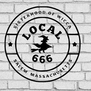 União local de bruxas de Salem | Emblema da União das Bruxas SVG | 666 | Baixar emblema da União das Bruxas | Salém | Hocus Pocus | União local de bruxas | Cricut
