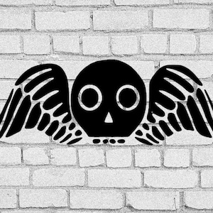 Gevleugelde schedel SVG | Illustraties gevleugelde schedel | Schedel | Schedel downloaden | Schedel gesneden bestand | Cricut | Gevleugelde schedel, png | aandenken png