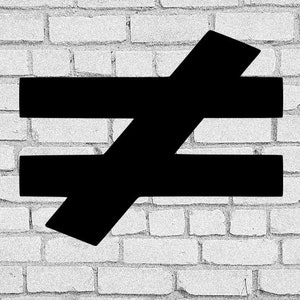 Not Equal Symbol SVG: Math Inequation Clipart (Digital Download)