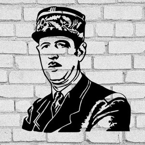 Charles de Gaulle SVG | Charles de Gaulle clip art | Charles DeGaulle |  Charles De Gaulle Download | France | Free France | Cricut