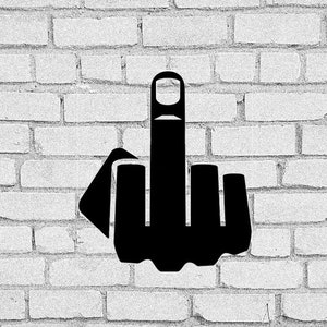 Middle Finger SVG | Middle Finger clip art | Middle Finger |  Middle Finger Download Middle finger stencil | Cricut