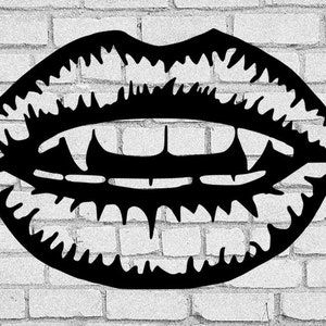 Vampire Mouth SVG: Fangs Clip Art, Halloween Design (Digital Download)