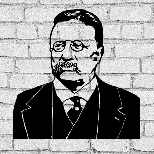 Theodore Roosevelt SVG | Theodore Roosevelt clip art | Roosevelt |  Theodore Roosevelt digital Download | Rough Rider | President | Cricut