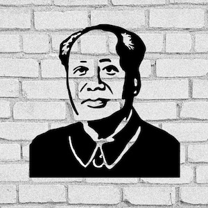 Mao Zedong SVG: China Clip Art, Schablone (Digitaler Download)