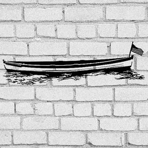 Rowboat SVG: Dinghy Clipart, T-Shirt Design (Digital Download)