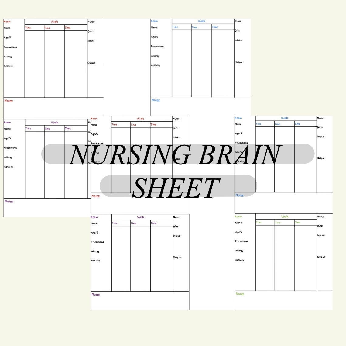 Nursing Brain Sheet - Etsy