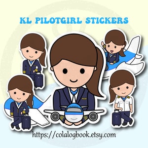 Stickers KL-piloot meisjes/jongens