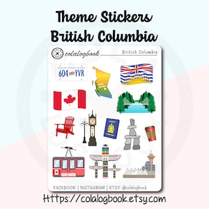 Britisch-Columbien Thema Aufkleber