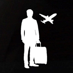 Pegatina de auxiliar de vuelo masculino
