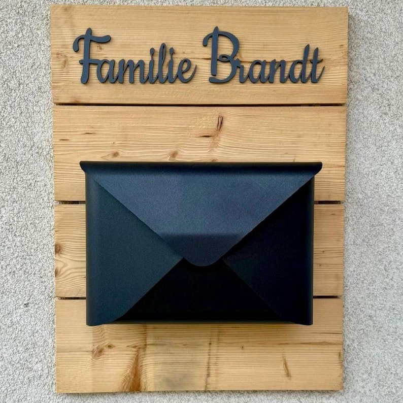 Personalized lettering, individual, creative, signs, nameplates, favorite word, custom text decoration, hangers or stands, handmade Anthrazit