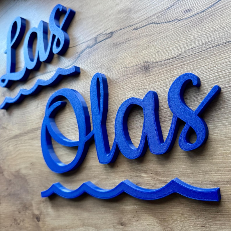 Personalized lettering, individual, creative, signs, nameplates, favorite word, custom text decoration, hangers or stands, handmade Marineblau