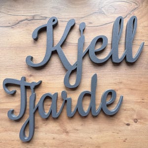Personalized lettering, individual, creative, signs, nameplates, favorite word, custom text decoration, hangers or stands, handmade image 13
