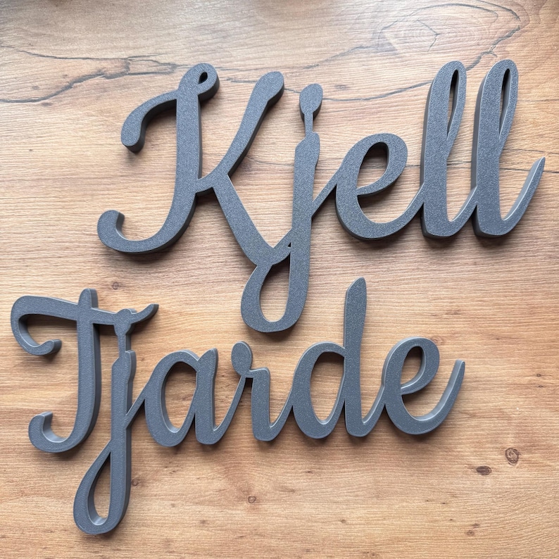 Personalized lettering, individual, creative, signs, nameplates, favorite word, custom text decoration, hangers or stands, handmade image 13
