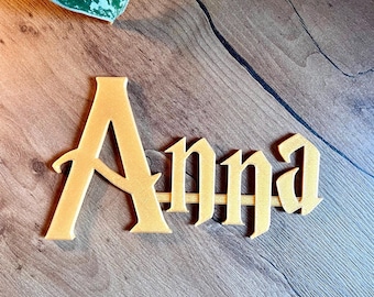 Placa de identificación personalizada, cartel de puerta, cartel de pared, idea de regalo, cumpleaños infantil, boda, tarjetas de lugar, decoración para el mundo mágico mágico.