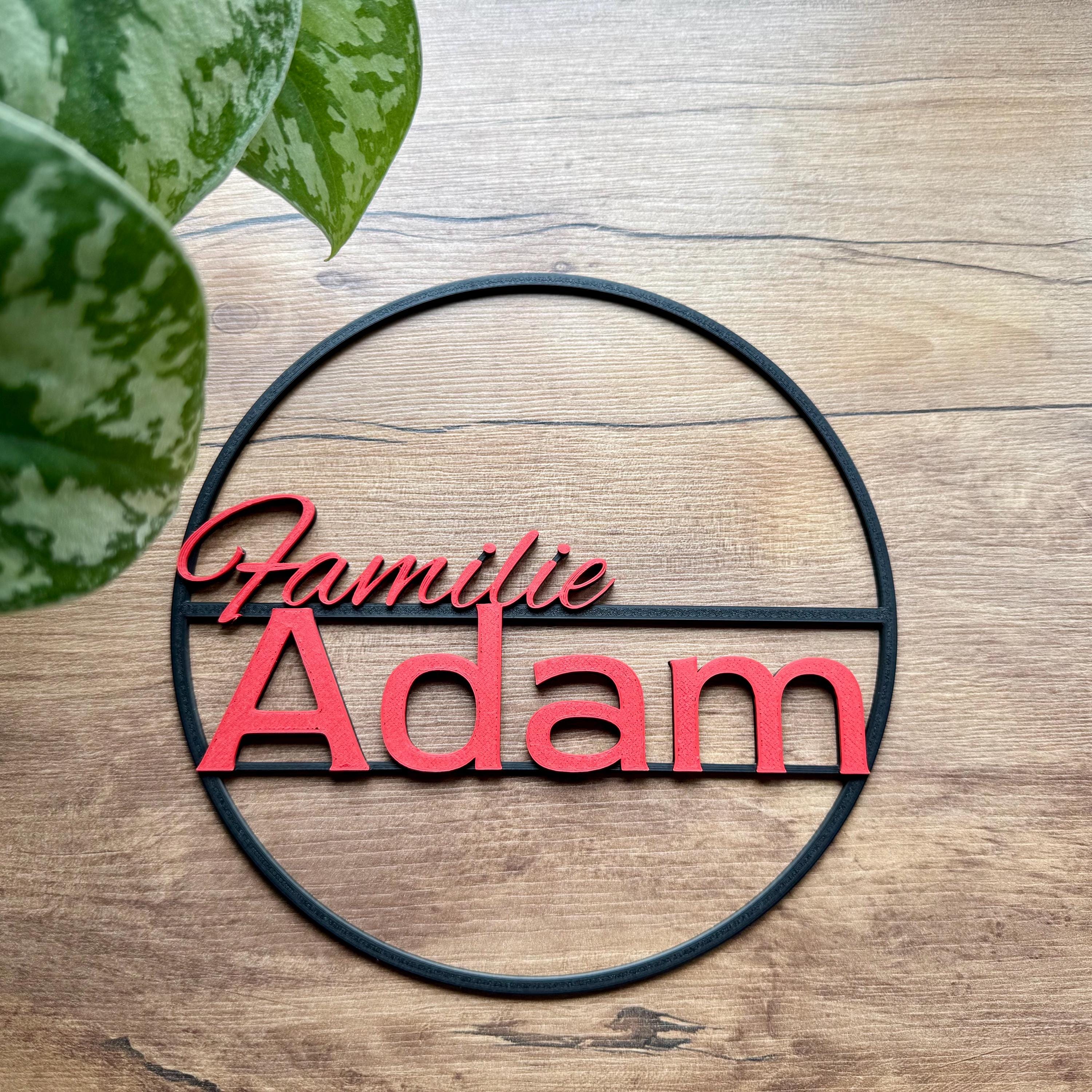 Oe Sign Personalized Front Door Sign Family, Family Sign Ø 20 - 30 Cm, Door ...