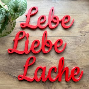 Personalized lettering, individual, creative, signs, nameplates, favorite word, custom text decoration, hangers or stands, handmade Red