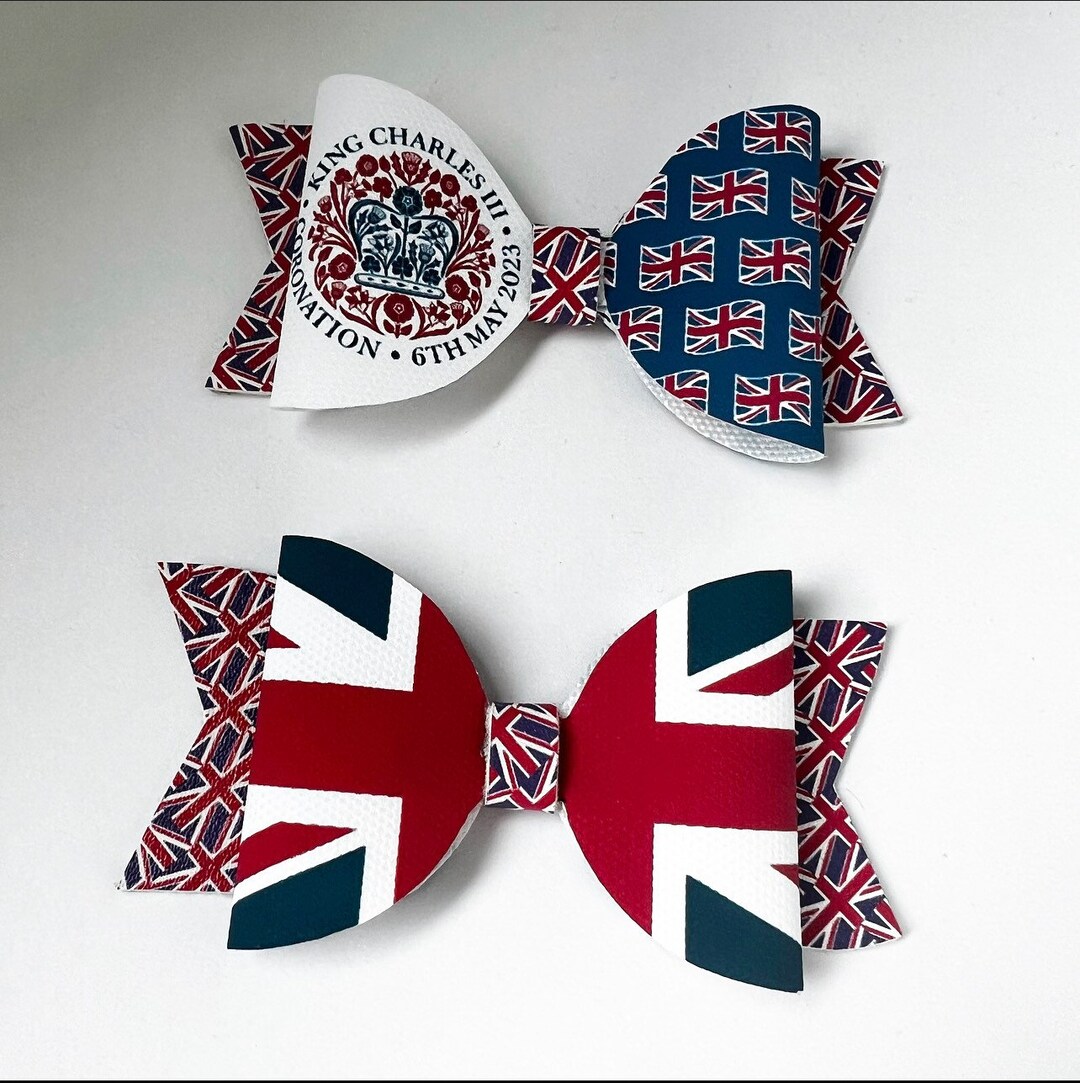 King Charles Coronation Dog Bow Union Jack Dog Bow Bow Tie Etsy