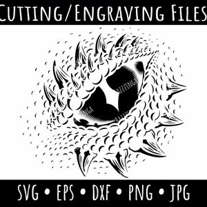 Smaug Dragon Eye Vector, Hobit, Bilbo Baggins tLOTR Frodo Gandalf Design, Prancing Pony Clip Art, Rohan, Gondor, Ork svg, eps, dxf, png, jpg